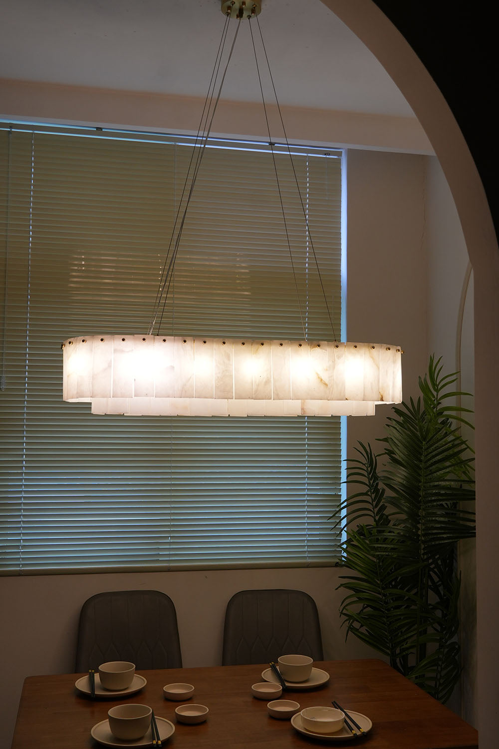 Rock Alabaster Chandelier