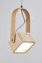 Rotating Travertine Lantern Pendant