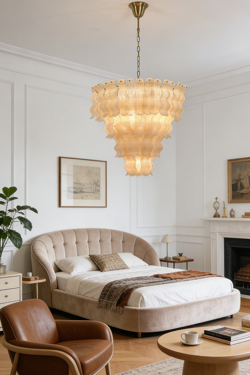Ruffled Tiered Chandelier