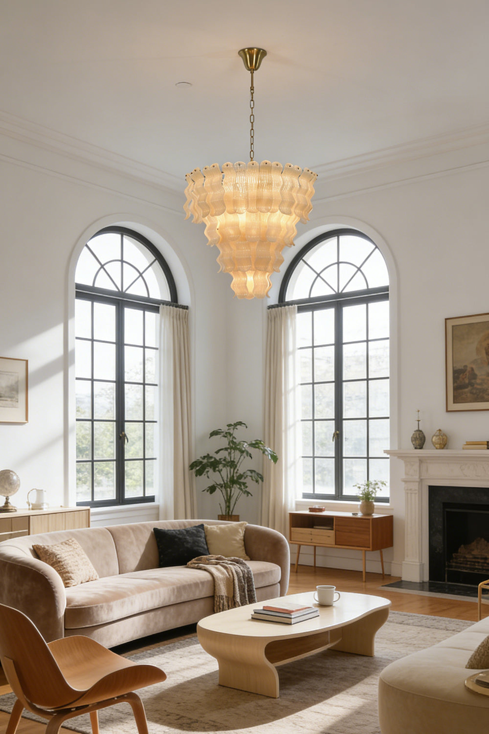 Ruffled Tiered Chandelier