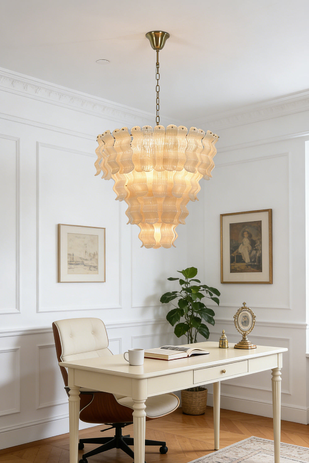 Ruffled Tiered Chandelier