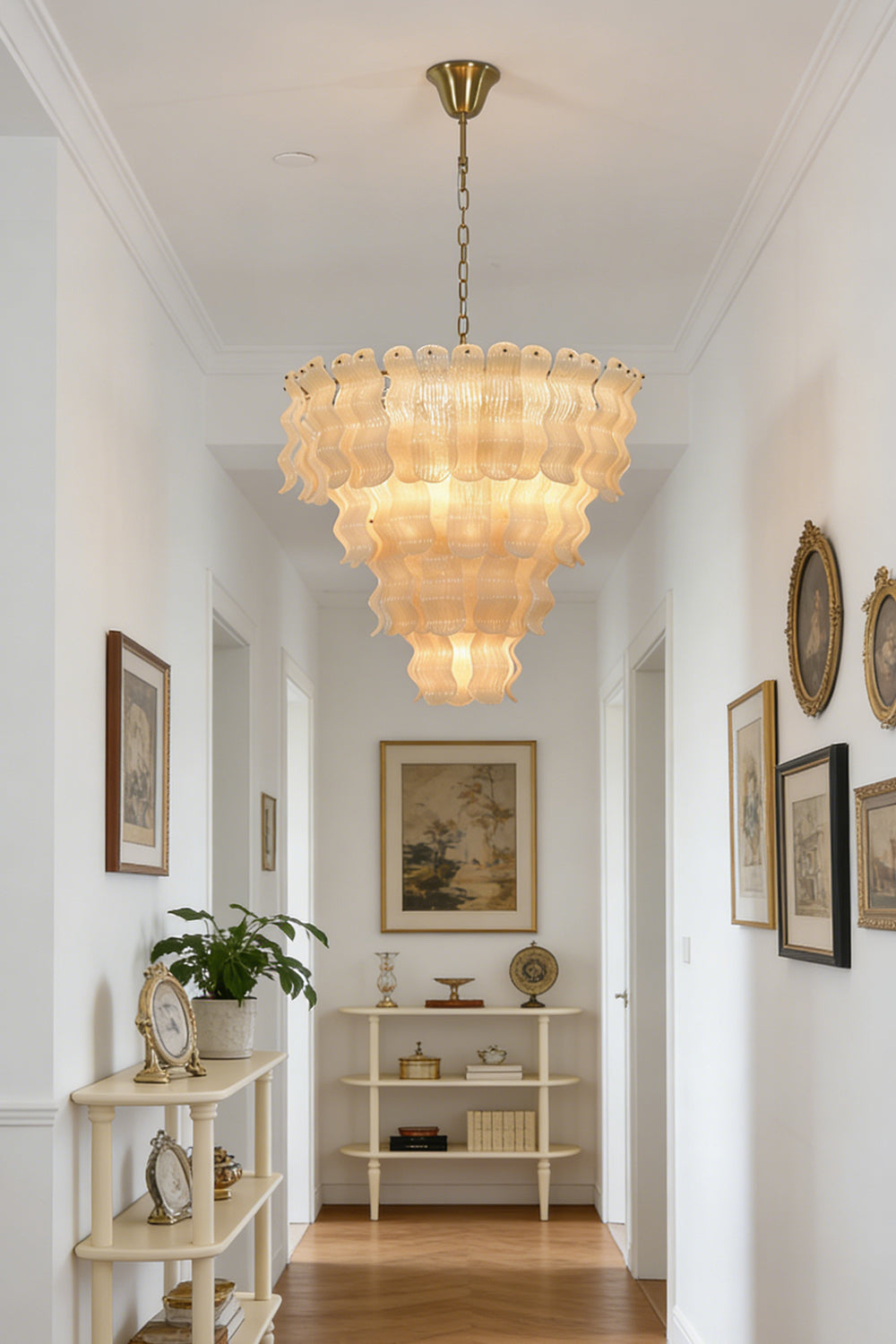 Ruffled Tiered Chandelier