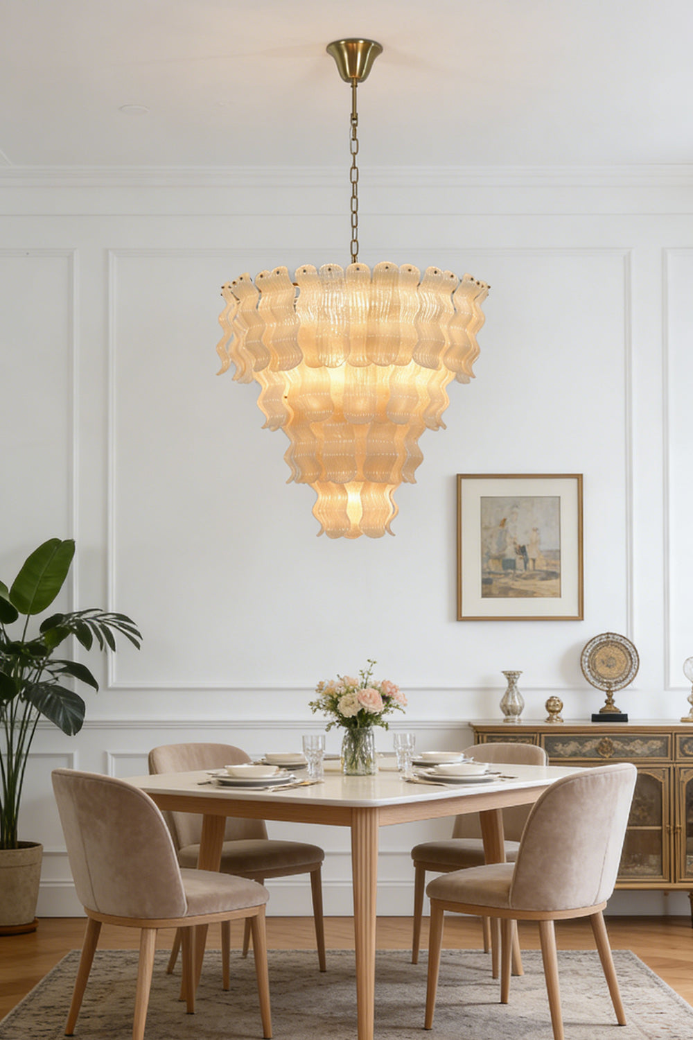Ruffled Tiered Chandelier