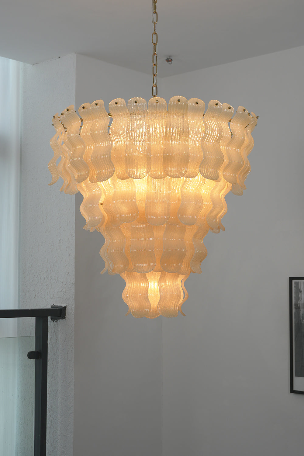 Ruffled Tiered Chandelier