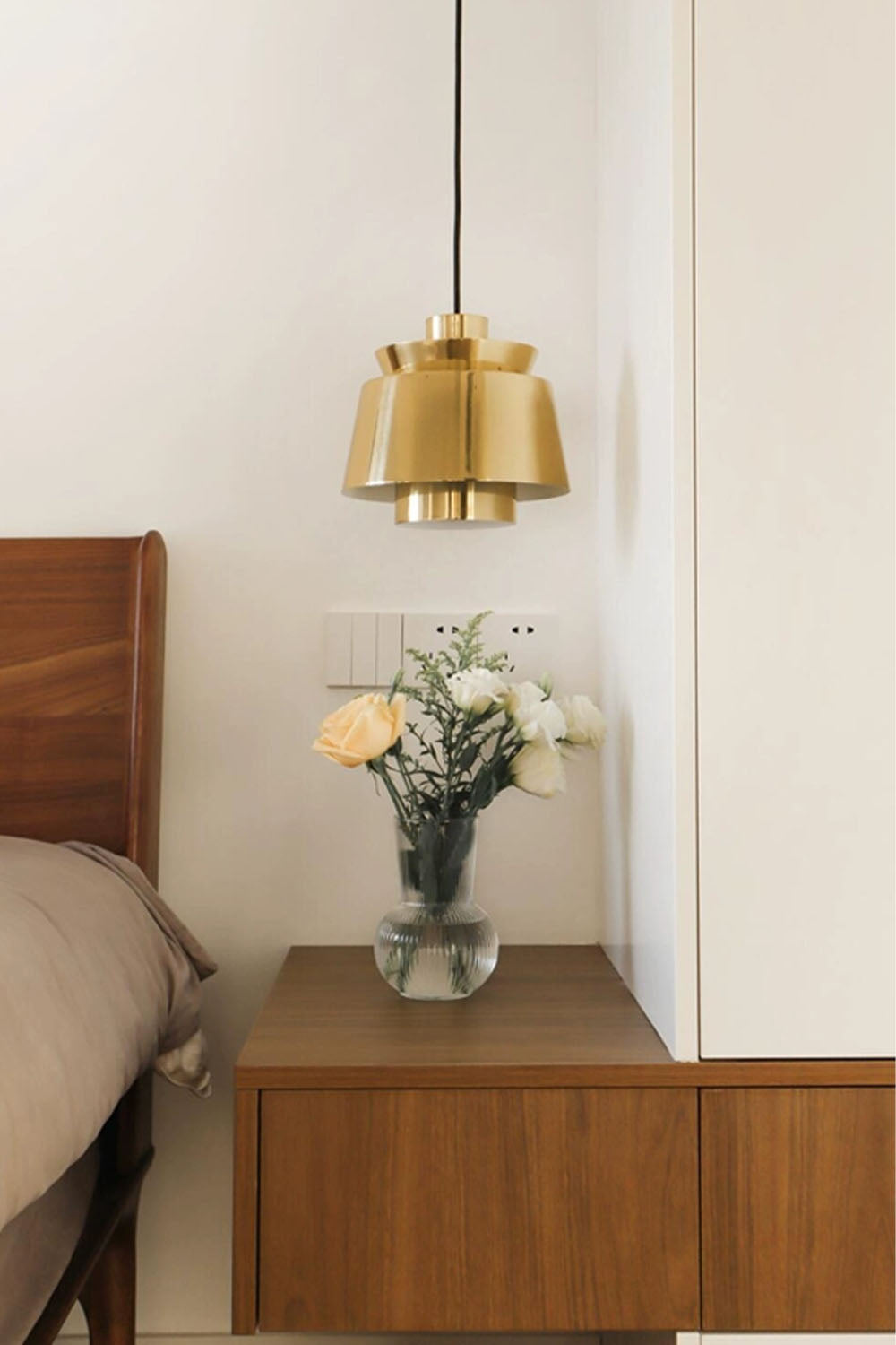 Sculptural Brass Dome Pendant Lamp