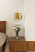 Sculptural Brass Dome Pendant Lamp