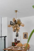 Sculptural Glass Cluster Chandelier