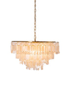 Seraphina Capiz Cascade Metal Chandelier