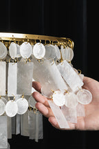 Seraphina Capiz Cascade Metal Chandelier