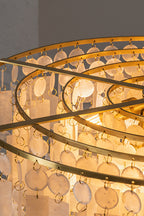 Seraphina Capiz Cascade Metal Chandelier