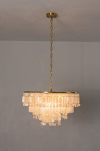 Seraphina Capiz Cascade Metal Chandelier