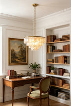 Seraphina Capiz Cascade Metal Chandelier