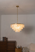 Seraphina Capiz Cascade Metal Chandelier