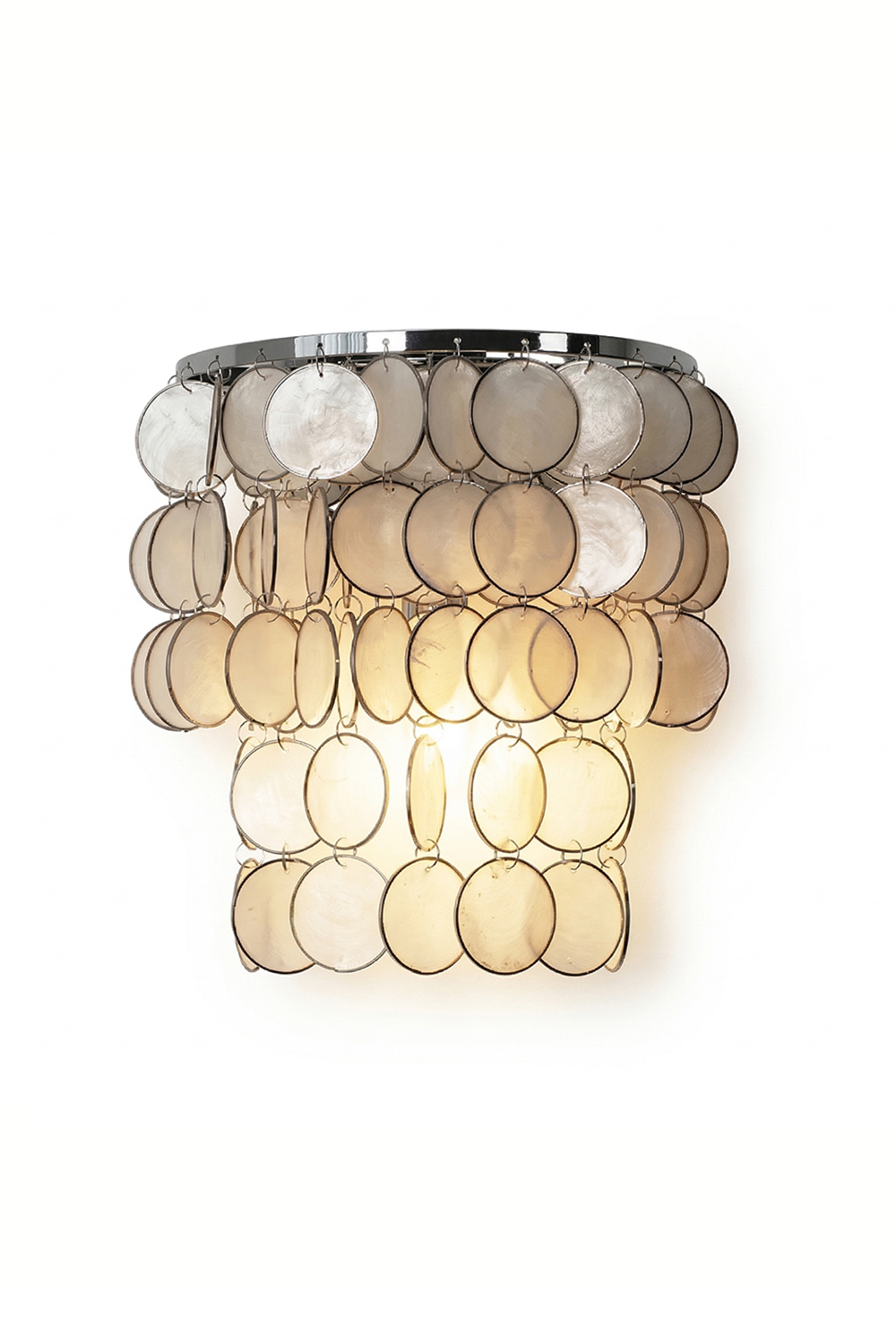 Shimmering Round Capiz Wall Lamp