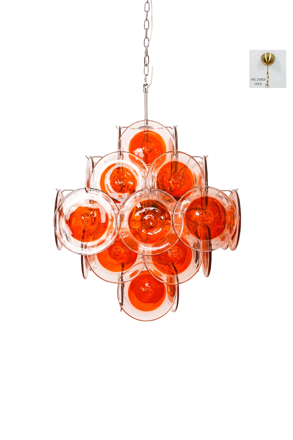 Solari Amber Glass Chandelier