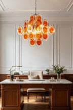 Solari Amber Glass Chandelier