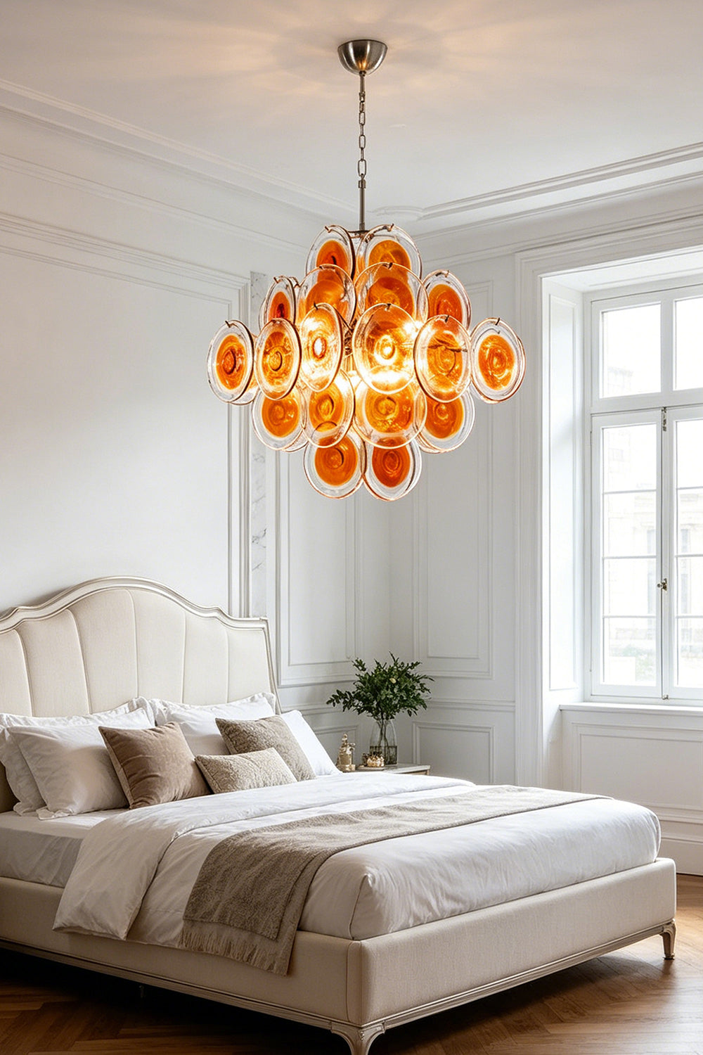 Solari Amber Glass Chandelier