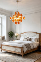 Solari Amber Glass Chandelier
