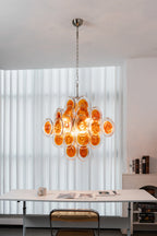 Solari Amber Glass Chandelier