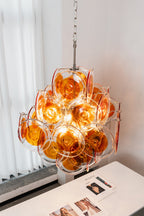Solari Amber Glass Chandelier