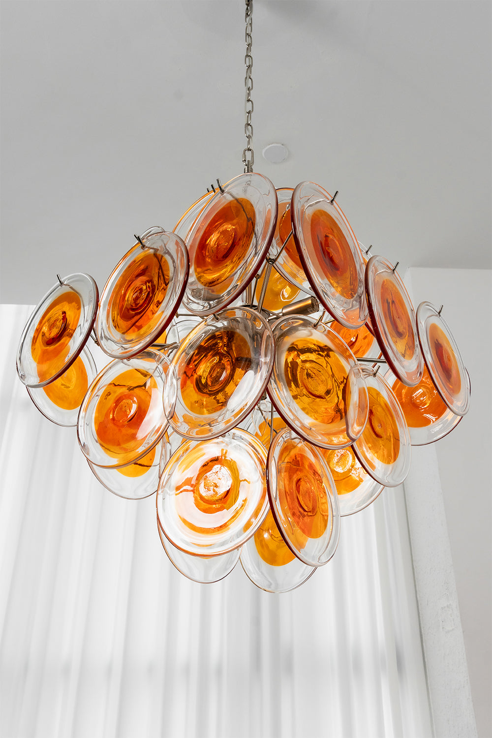 Solari Amber Glass Chandelier