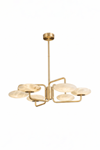 Solaris Alabaster Brass Chandelier