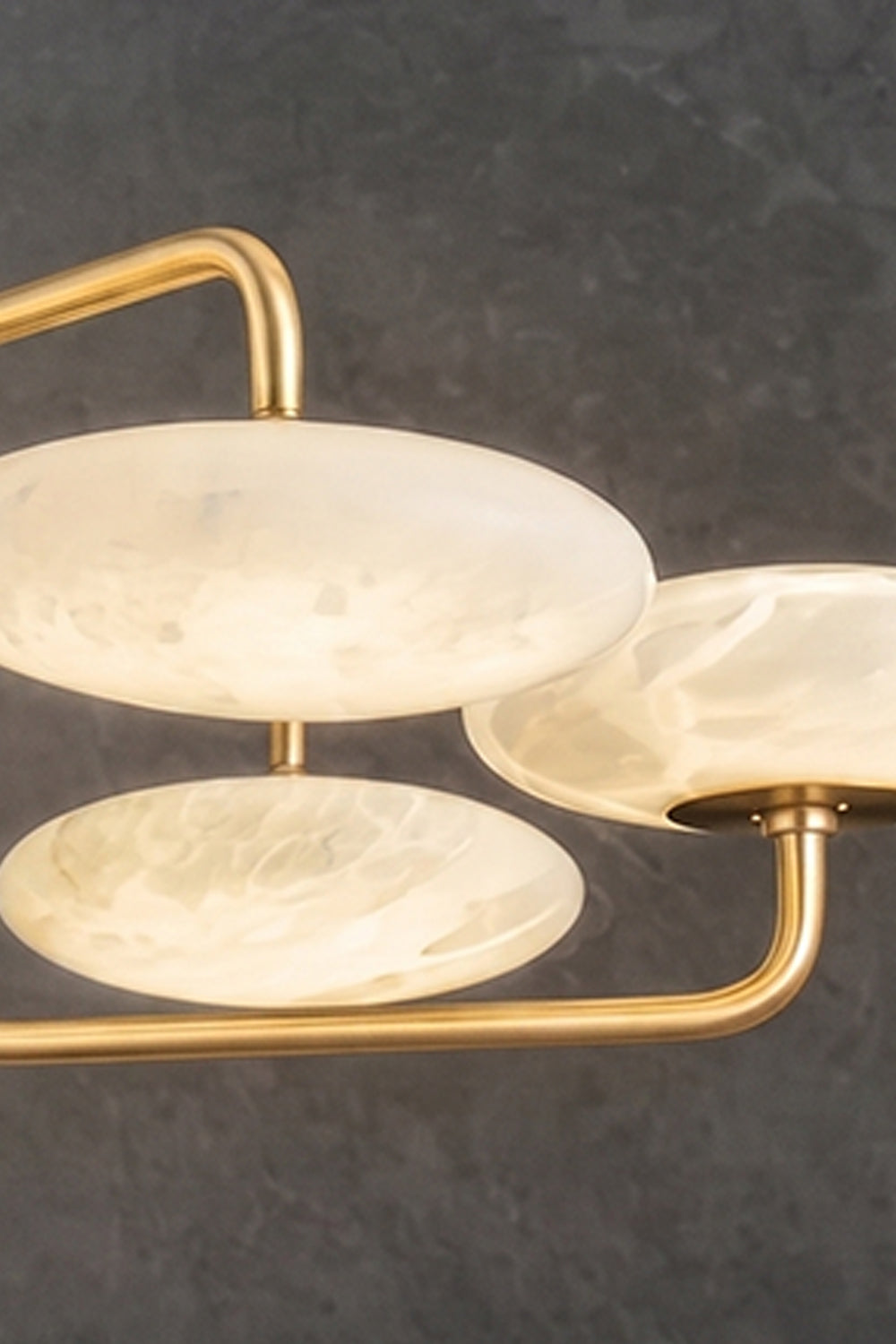 Solaris Alabaster Brass Chandelier