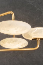 Solaris Alabaster Brass Chandelier