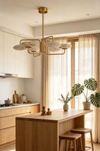 Solaris Alabaster Brass Chandelier