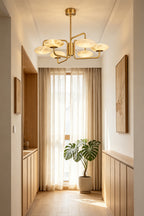 Solaris Alabaster Brass Chandelier
