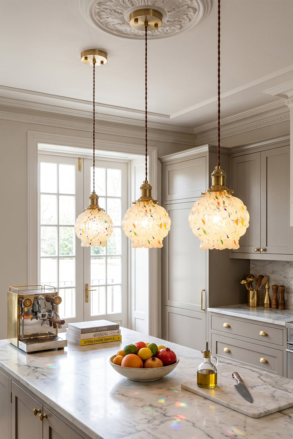 Speckled Bubble Glass Pendant Lamp