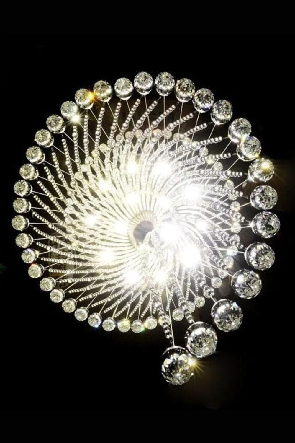 Spiral Crystal Chandelier