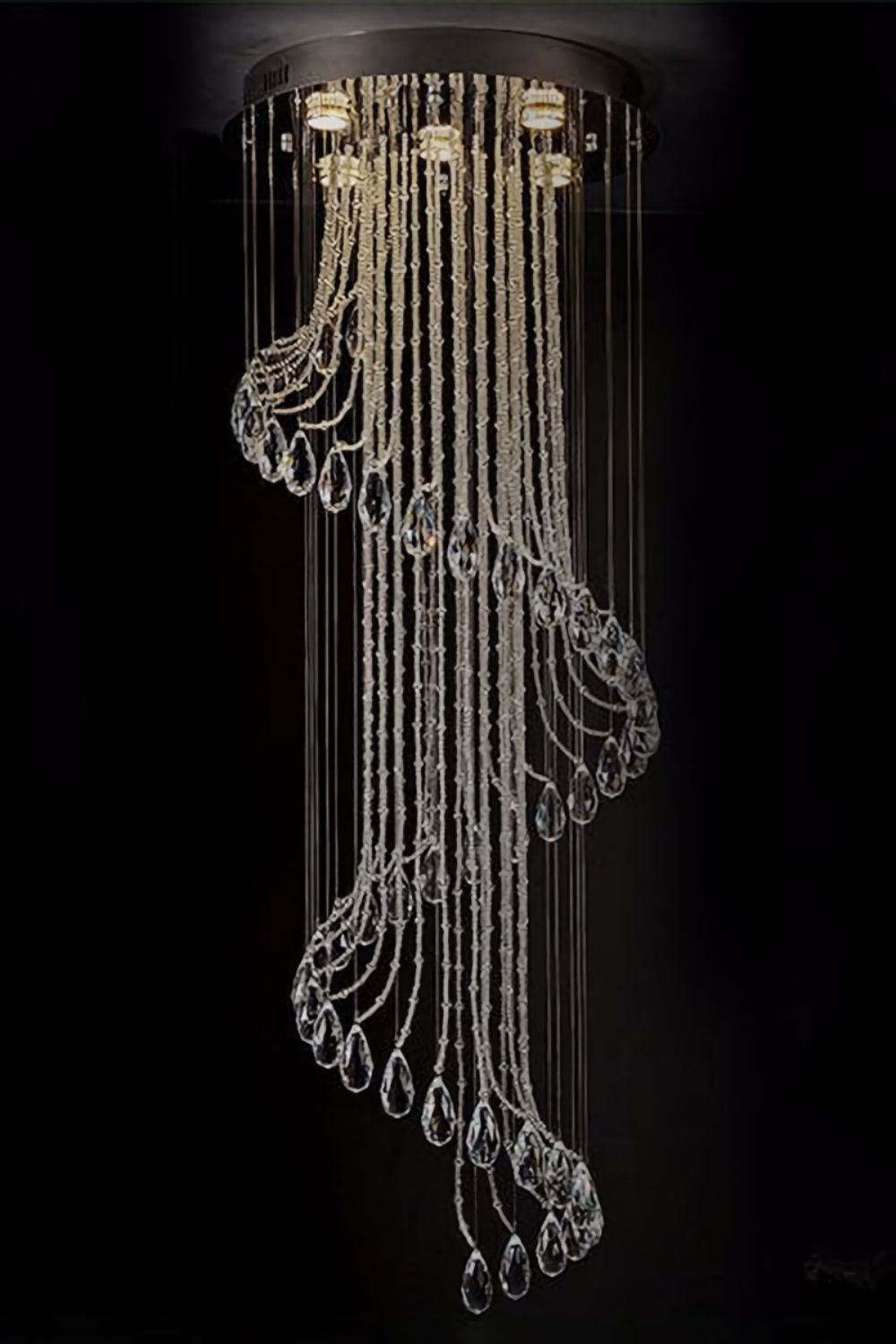 Spiral Crystal Chandelier