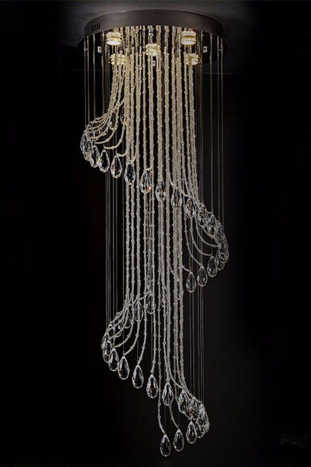 Spiral Crystal Chandelier