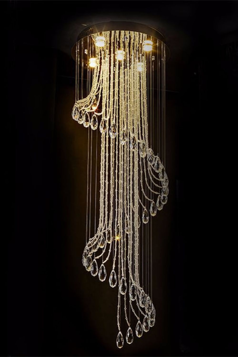 Spiral Crystal Chandelier