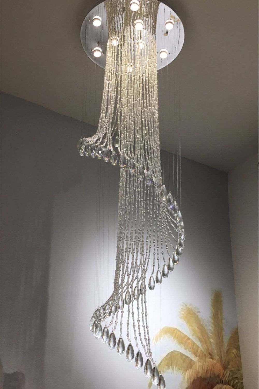 Spiral Crystal Chandelier