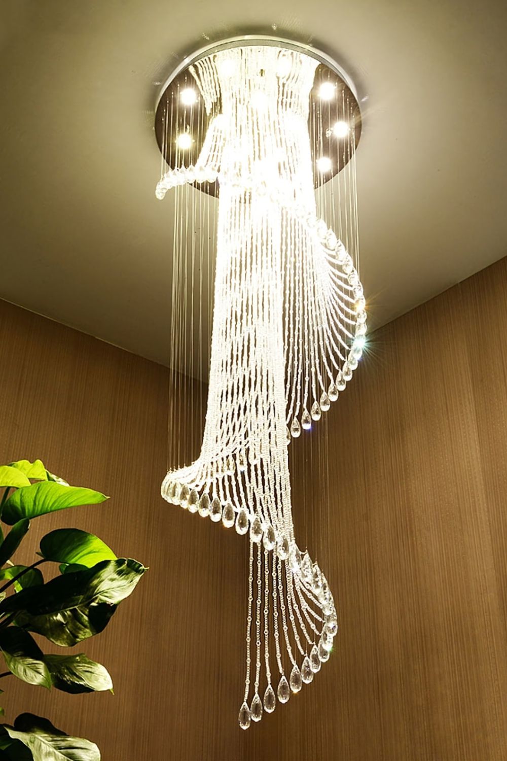 Spiral Crystal Chandelier