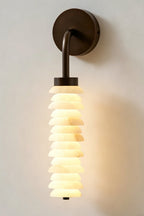 Stacked Strata Alabaster Wall Lamp