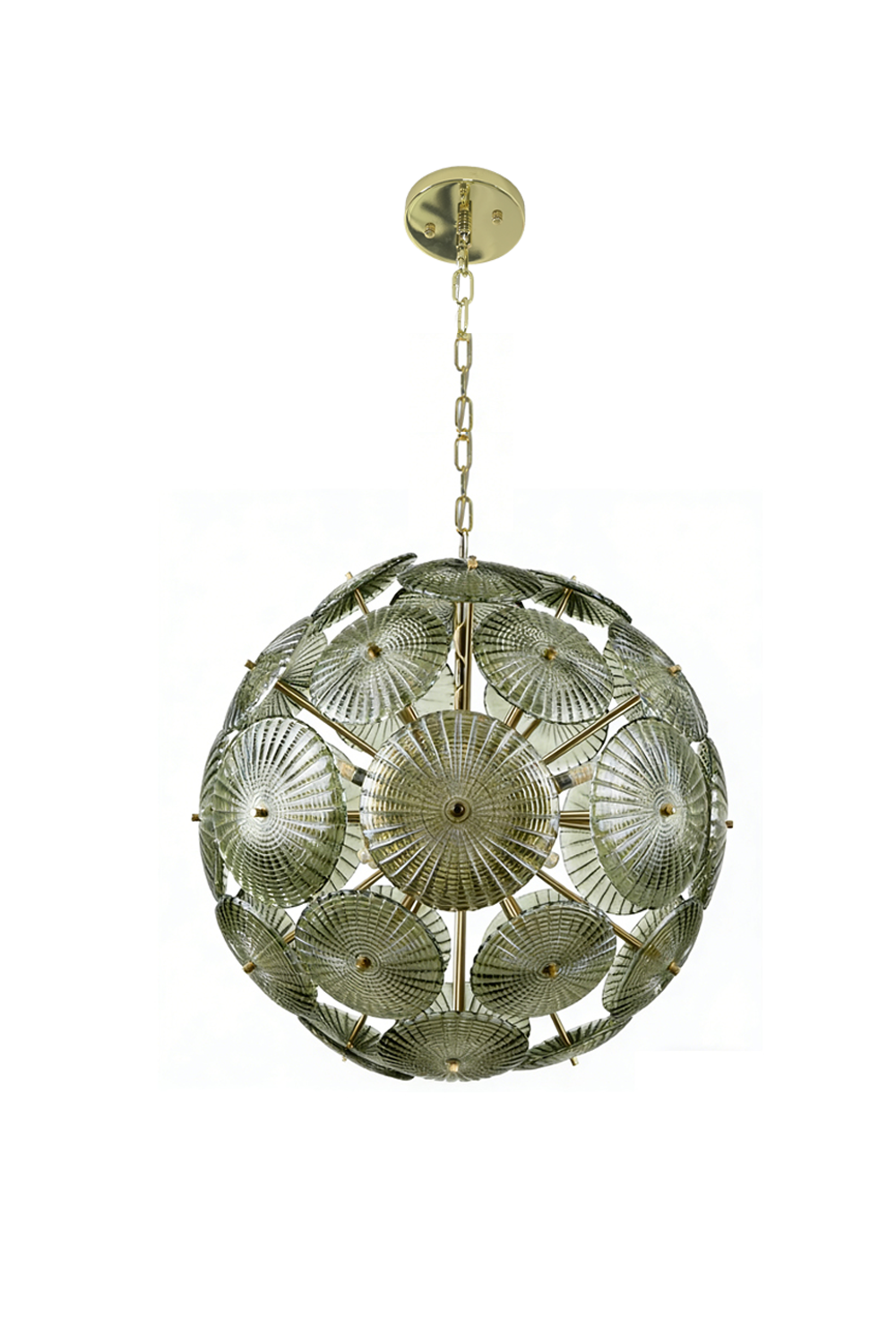 Sunburst Glass Disc Chandelier
