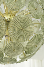 Sunburst Glass Disc Chandelier