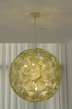 Sunburst Glass Disc Chandelier