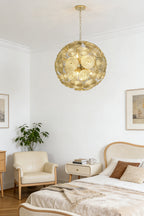 Sunburst Glass Disc Chandelier