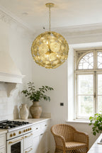 Sunburst Glass Disc Chandelier