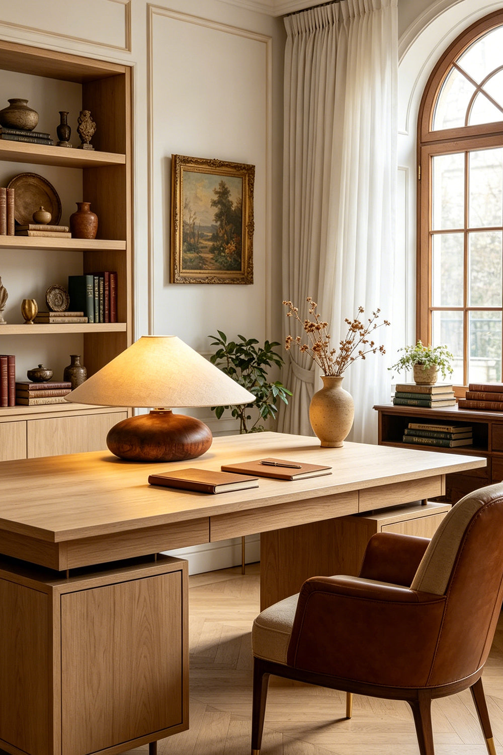 Sylvan Oval Walnut Table Lamp