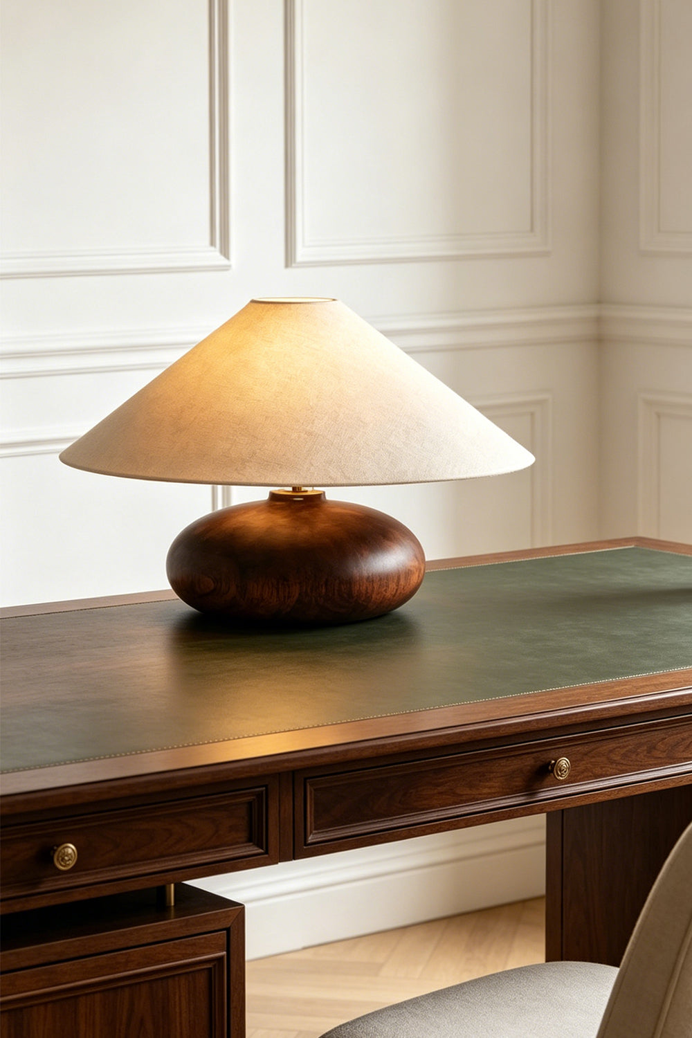 Sylvan Oval Walnut Table Lamp