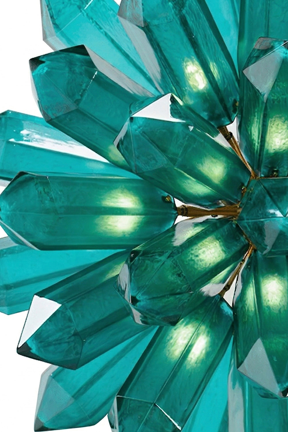 Teal Prism Cluster Chandelier