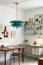 Teal Prism Cluster Chandelier