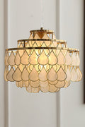 Teardrops Capiz Chandelier