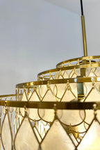 Teardrops Capiz Chandelier