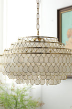 Teardrops Capiz Chandelier